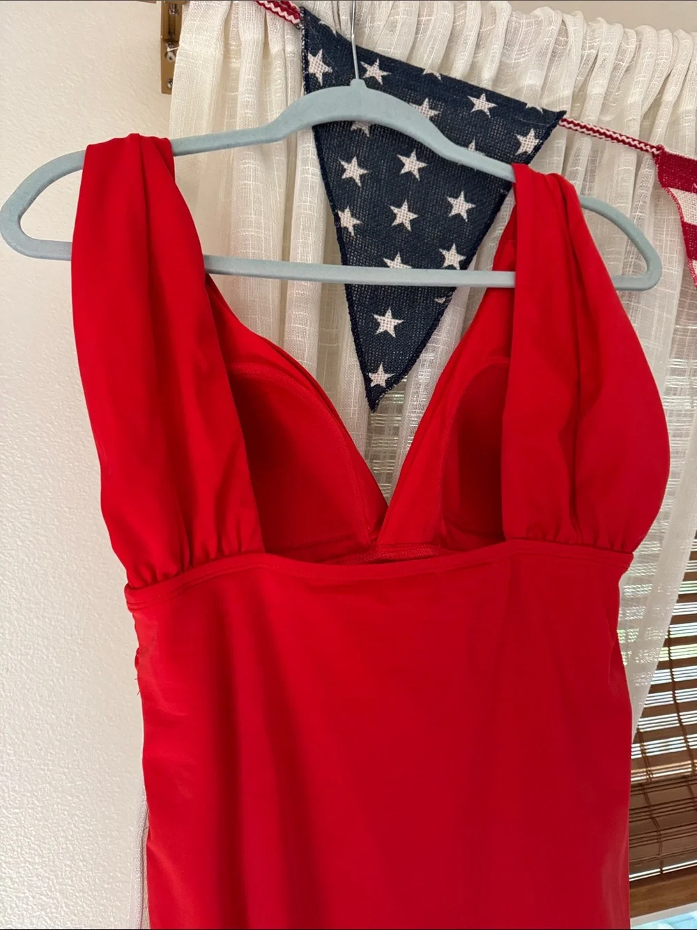 Red womens One-Piece Swimsuit - Timmy control, size large